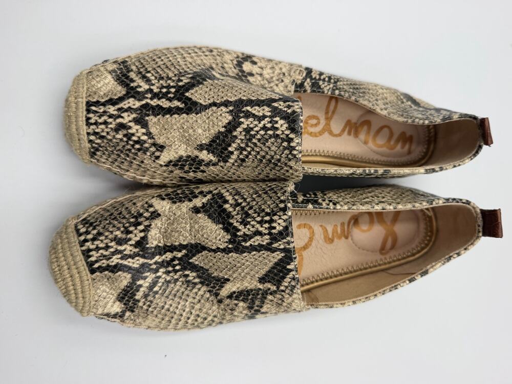 Sam Edelman 6.5 Khloe Espadrille Flat snakeskin